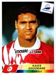 Sticker Kaies Ghodbane - Fifa World Cup France 1998 - Panini