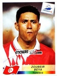 Sticker Zoubeir Beya - Fifa World Cup France 1998 - Panini