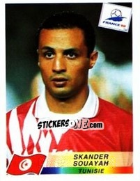 Sticker Skander Souayah - Fifa World Cup France 1998 - Panini