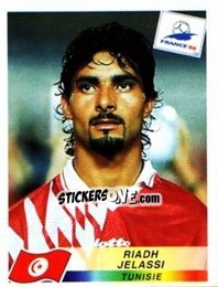 Figurina Riadh Jelassi - Fifa World Cup France 1998 - Panini