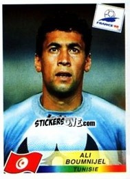 Sticker Ali Boumnijel - Fifa World Cup France 1998 - Panini