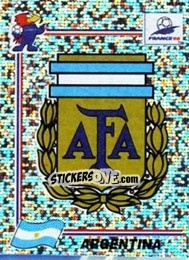 Cromo Emblem Argentina - Fifa World Cup France 1998 - Panini