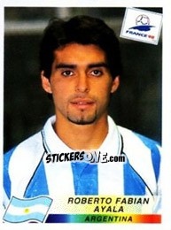 Cromo Roberto Fabian Ayala - Fifa World Cup France 1998 - Panini