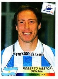 Figurina Roberto Nestor Sensini - Fifa World Cup France 1998 - Panini