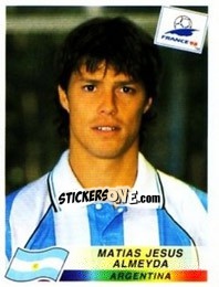 Cromo Matias Jesus Almeyda - Fifa World Cup France 1998 - Panini