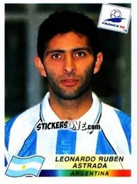 Sticker Leonardo Ruben Astrada - Fifa World Cup France 1998 - Panini