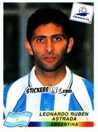 Figurina Leonardo Ruben Astrada - Fifa World Cup France 1998 - Panini