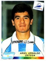 Figurina Ariel Arnaldo Ortega - Fifa World Cup France 1998 - Panini