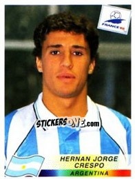 Figurina Hernan Jorge Crespo - Fifa World Cup France 1998 - Panini