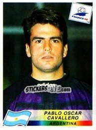 Sticker Pablo Oscar Cavallero - Fifa World Cup France 1998 - Panini