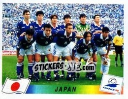 Sticker Team Japan - Fifa World Cup France 1998 - Panini