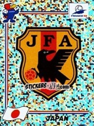 Sticker Emblem Japan - Fifa World Cup France 1998 - Panini