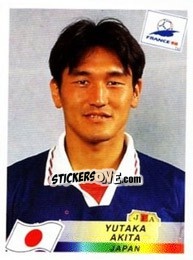 Figurina Yutaka Akita - Fifa World Cup France 1998 - Panini