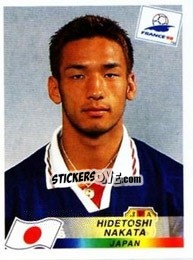Sticker Hidetoshi Nakata - Fifa World Cup France 1998 n. 524 - Panini