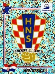Sticker Emblem Croatia - Fifa World Cup France 1998 - Panini
