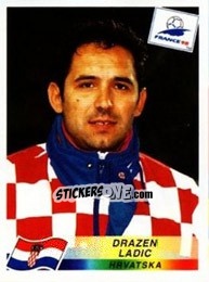 Sticker Drazen Ladic - Fifa World Cup France 1998 - Panini