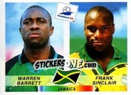 Figurina Warren Barrett / Frank Sinclair - Fifa World Cup France 1998 - Panini