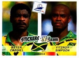 Sticker Peter Cargill / Fitzroy Simpson - Fifa World Cup France 1998 - Panini