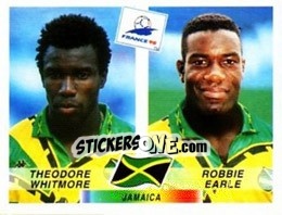 Sticker Theodore Whitmore / Robbie Earle - Fifa World Cup France 1998 - Panini