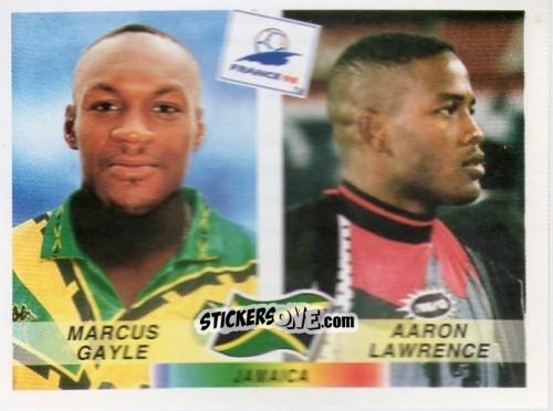 Sticker Marcus Gayle / Aaron Lawrence - Fifa World Cup France 1998 n. 561 - Panini