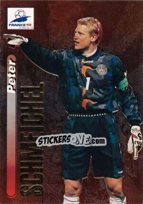 Sticker Peter Schmeichel - FIFA World Cup France 1998. Trading Cards n. 1 - Panini