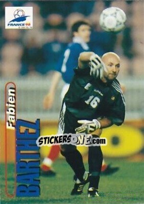 Sticker Fabien Barthez - FIFA World Cup France 1998. Trading Cards - Panini