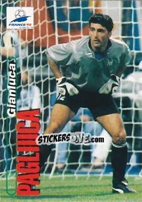 Sticker Gianluca Pagliuca - FIFA World Cup France 1998. Trading Cards n. 6 - Panini