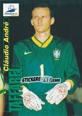 Sticker Cláudio André Taffarel - FIFA World Cup France 1998. Trading Cards n. 8 - Panini
