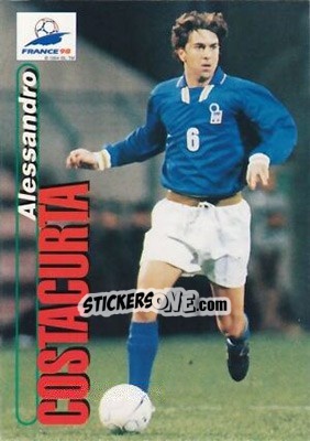 Sticker Alessandro Costacurta - FIFA World Cup France 1998. Trading Cards n. 19 - Panini