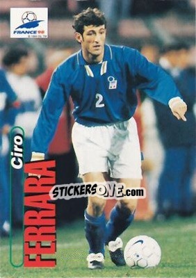 Sticker Ciro Ferrara - FIFA World Cup France 1998. Trading Cards n. 20 - Panini