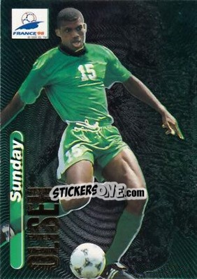 Sticker Sunday Oliseh - FIFA World Cup France 1998. Trading Cards n. 37 - Panini