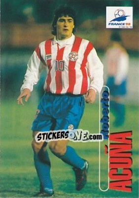 Sticker Roberto Acuña - FIFA World Cup France 1998. Trading Cards - Panini