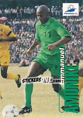 Sticker Emmanuel Amunike - FIFA World Cup France 1998. Trading Cards n. 41 - Panini