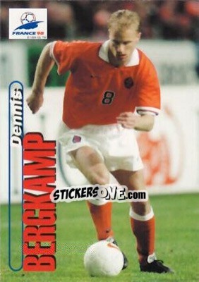 Sticker Dennis Bergkamp - FIFA World Cup France 1998. Trading Cards n. 46 - Panini