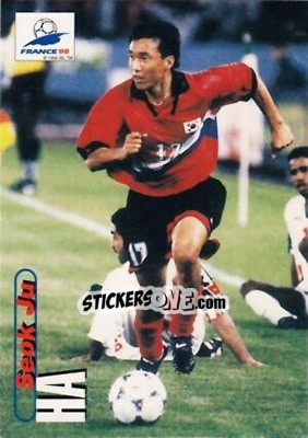 Sticker Seok Ju Ha - FIFA World Cup France 1998. Trading Cards n. 56 - Panini