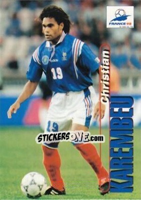 Sticker Christian Karembeu - FIFA World Cup France 1998. Trading Cards n. 59 - Panini