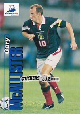 Sticker Gary McAllister - FIFA World Cup France 1998. Trading Cards - Panini