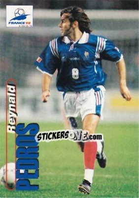 Sticker Reynald Pedros - FIFA World Cup France 1998. Trading Cards - Panini