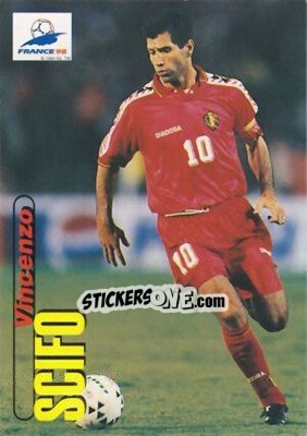 Sticker Vincenzo Scifo - FIFA World Cup France 1998. Trading Cards n. 67 - Panini