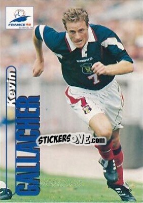 Sticker Kevin Gallacher - FIFA World Cup France 1998. Trading Cards n. 81 - Panini