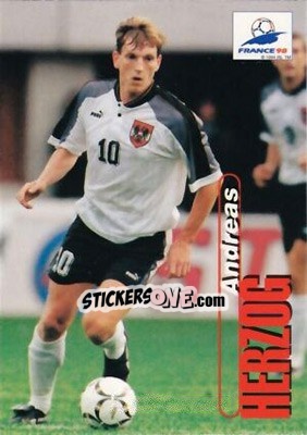 Sticker Andreas Herzog - FIFA World Cup France 1998. Trading Cards n. 83 - Panini