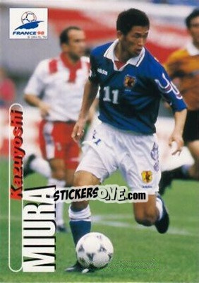 Sticker Kazuyoshi Miura - FIFA World Cup France 1998. Trading Cards n. 92 - Panini