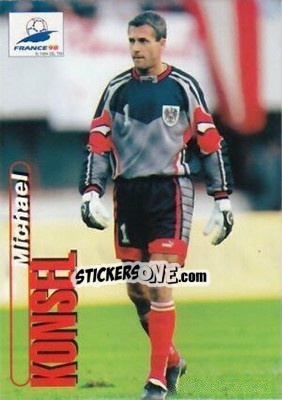 Sticker Michael Konsel - FIFA World Cup France 1998. Trading Cards n. 5 - Panini