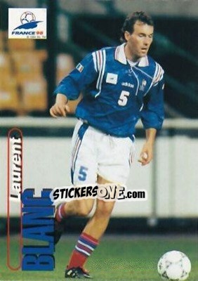 Sticker Laurent Blanc - FIFA World Cup France 1998. Trading Cards n. 15 - Panini