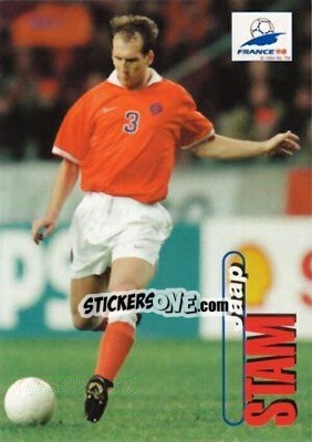 Sticker Jaap Stam - FIFA World Cup France 1998. Trading Cards n. 34 - Panini