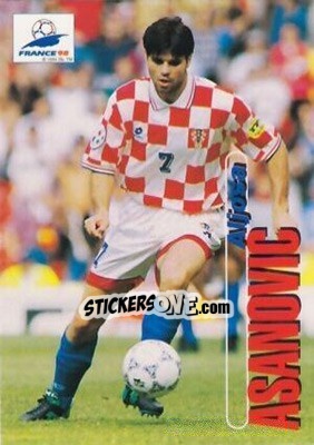 Sticker Aljosa Asanovic - FIFA World Cup France 1998. Trading Cards n. 42 - Panini