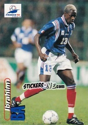 Cromo Ibrahim Ba - FIFA World Cup France 1998. Trading Cards - Panini