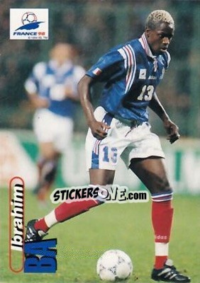 Sticker Ibrahim Ba - FIFA World Cup France 1998. Trading Cards n. 43 - Panini