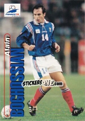 Sticker Alain Boghossian - FIFA World Cup France 1998. Trading Cards - Panini