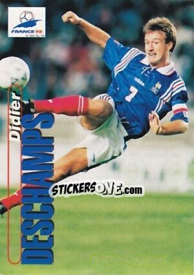 Sticker Didier Deschamps - FIFA World Cup France 1998. Trading Cards n. 51 - Panini